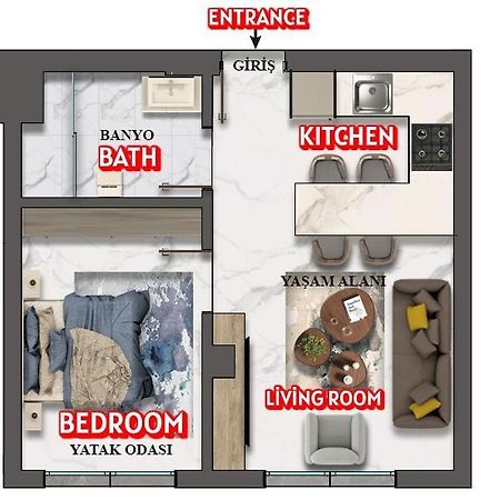 Goelhisar Mavi Konak Apart Otel Eksteriør billede